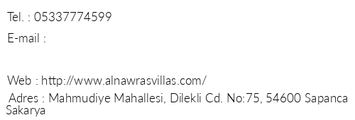 Al Nawras Villas telefon numaralar, faks, e-mail, posta adresi ve iletiim bilgileri